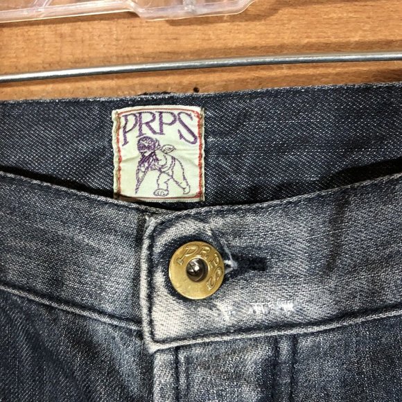 PRPS Fury Button Fly Jeans Mens Size 33x31 Distressed Faded Denim Ripped - Picture 6 of 14